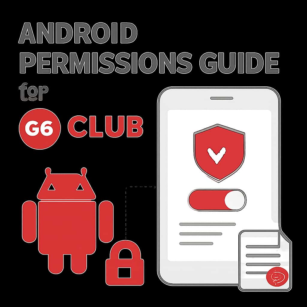Diagram illustrating the Android permissions needed for the 66 Club app.