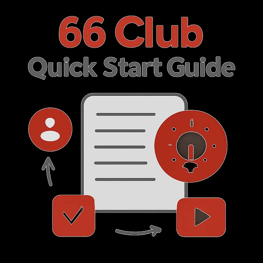 A diagram explaining the installation process for the 66 Club app.