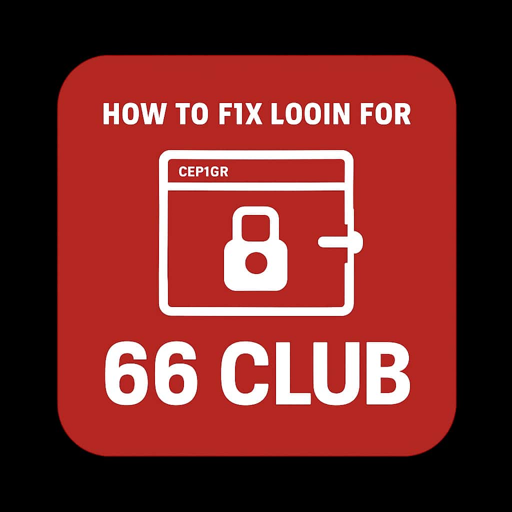 Icon representing help for 66 Club login issues.