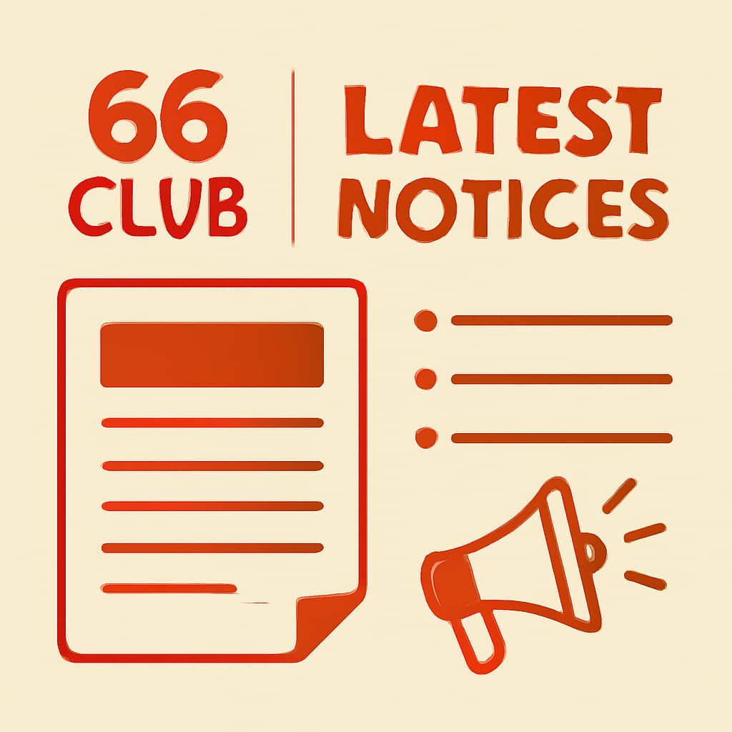 Illustrative guide on Latest 66 Club Notices